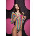 Rainbow Lace-Up Teddy Lapdance Discreet Intimate Essentials.