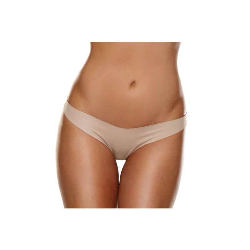 Invisible Thong Black presented as a tagless microfiber panty, ideal for under thin clothing.