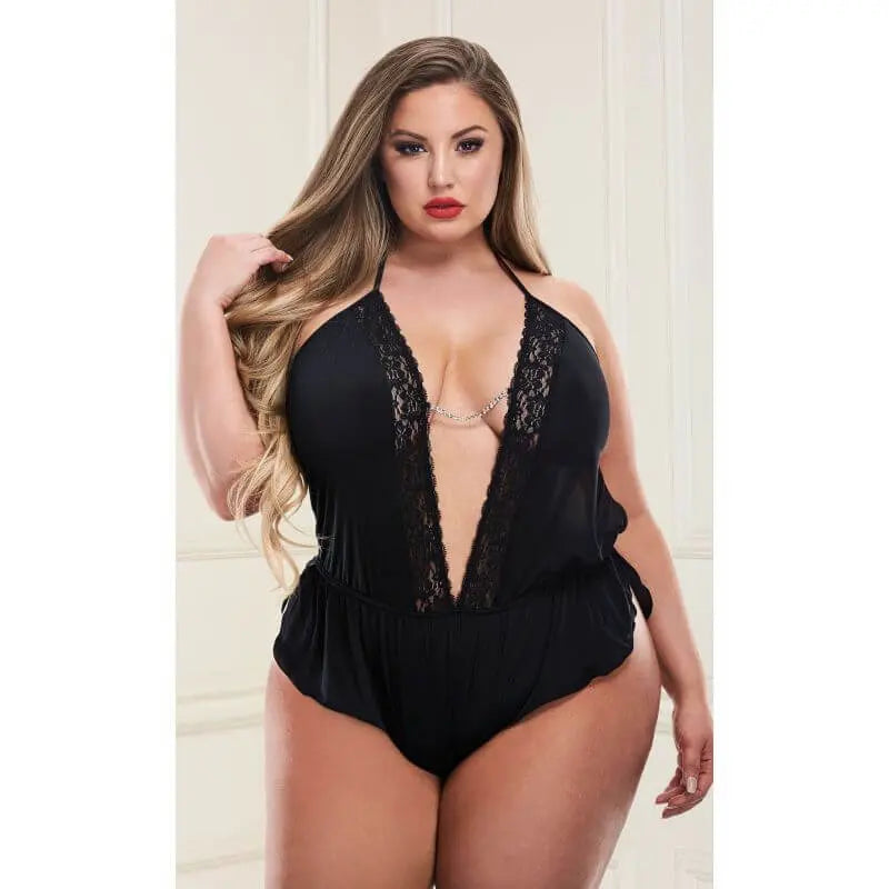 Sexy Satin Teddy Baci Lingerie Discreet Intimate Essentials.