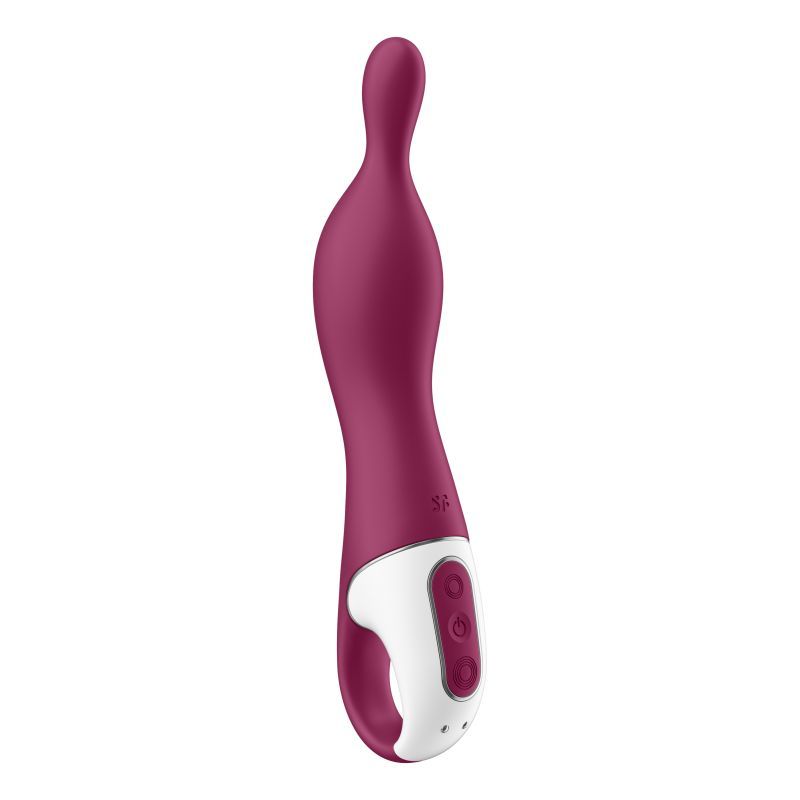 A-mazing 1 Vibrator Berry, a powerful A-spot vibrator with dual motors and smooth silicone for targeted stimulation.
