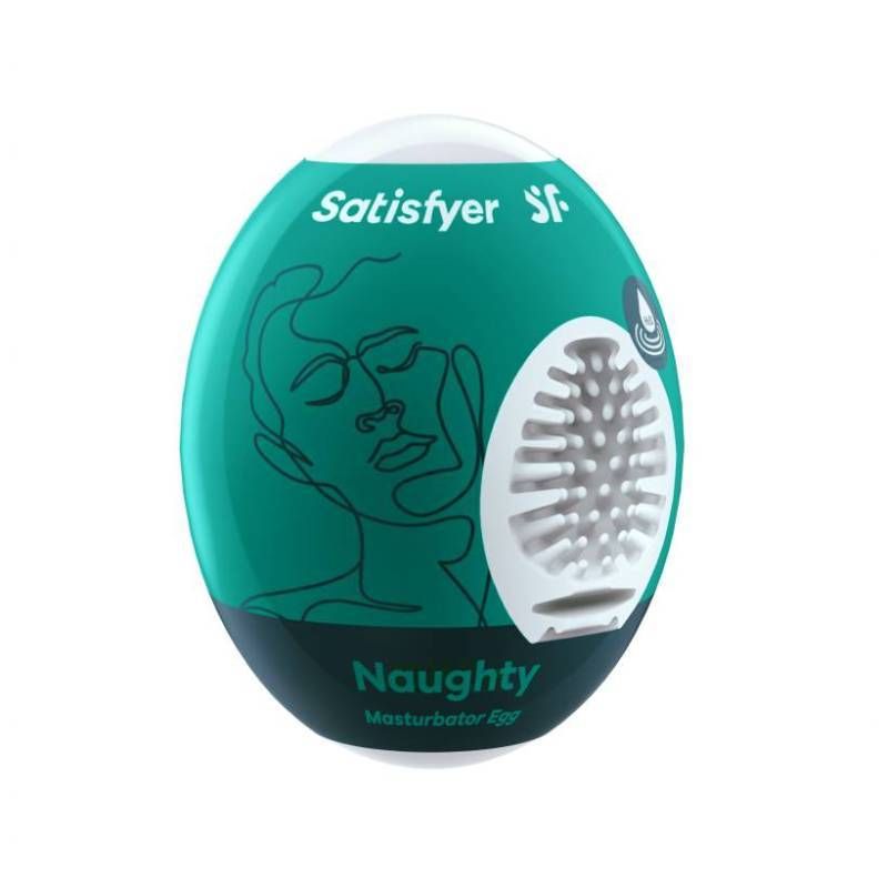 Satisfyer Masturbator Egg Naughty, a portable masturbation device with innovative design for on-the-go pleasure.