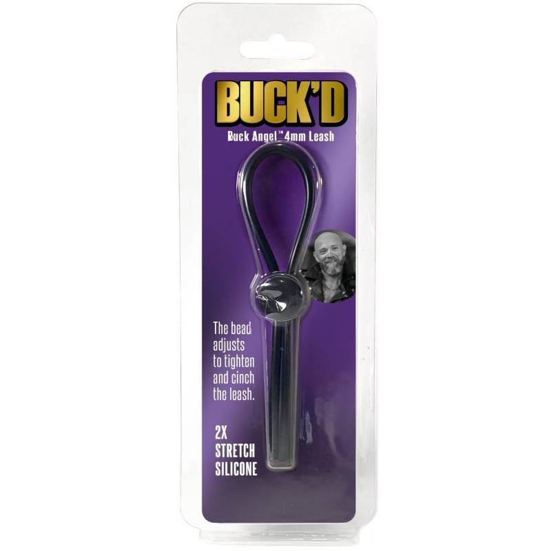 Buck'd 4mm adjustable bead leash for trans men with a push button bead for size adjustment.