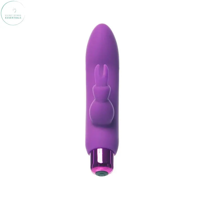 Affordable quality Alices Bunny Rechargeable Bullet w Rabbit Sleeve Purple  from PowerBullet by Discreet Intimate Essentials with Discreet Delivery 