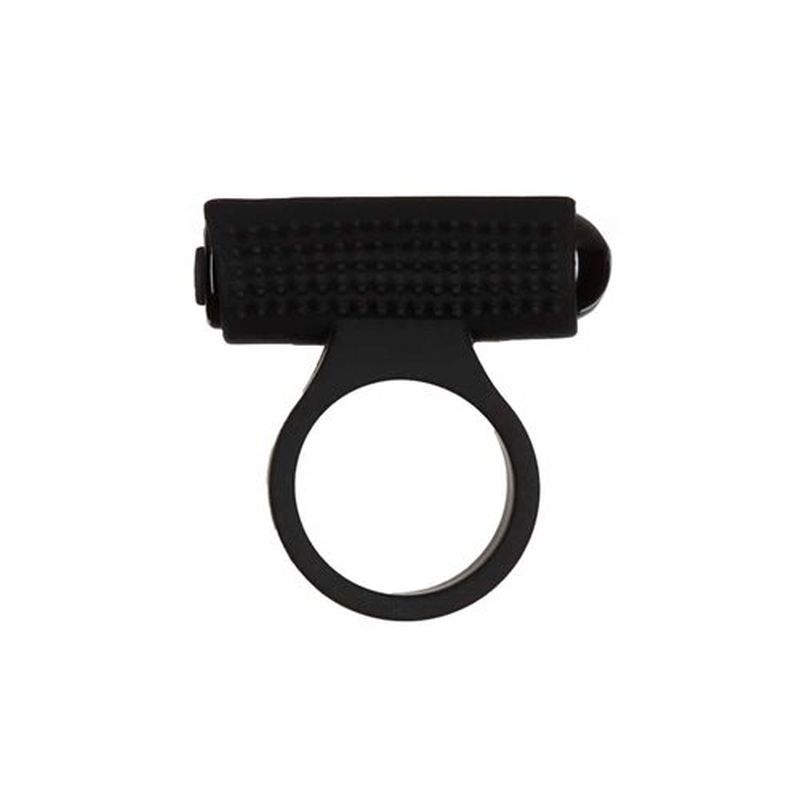 Power Bullet Cosmic Cock Ring w Bullet Black for enhanced pleasure and stimulation during intimate moments.
