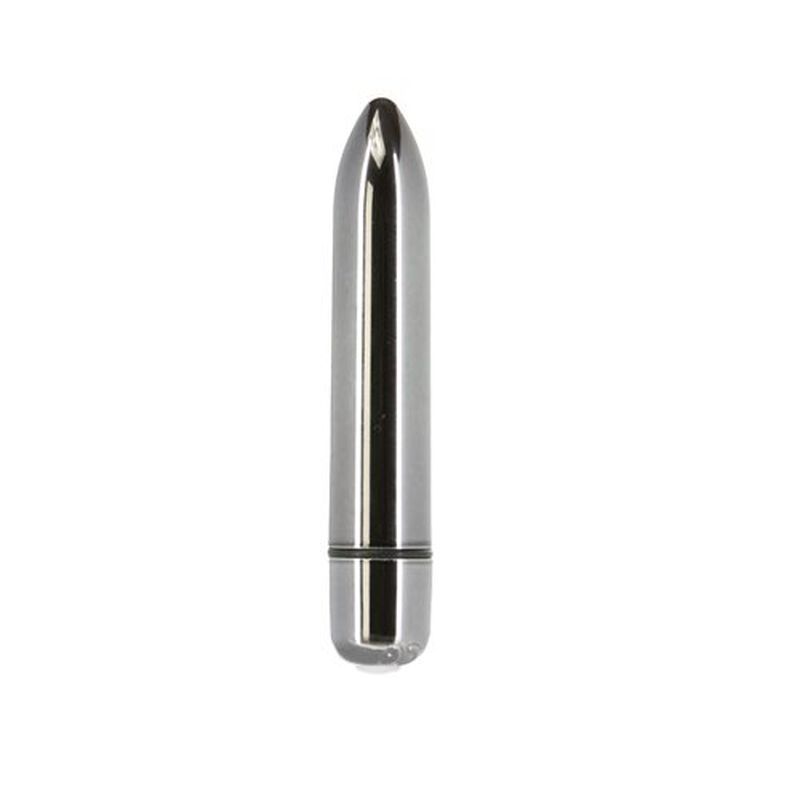 Platinum Bullet 9cm, a sleek platinum bullet vibrator with incremental speed control for targeted vibrations.