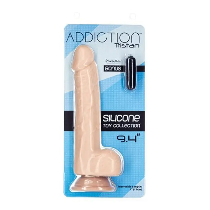 Tristan 9in Dong Beige Addiction Discreet Intimate Essentials.