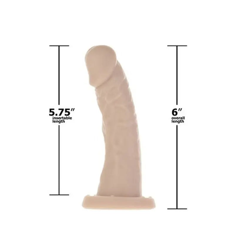Edward 6in Dong Beige Addiction Discreet Intimate Essentials.