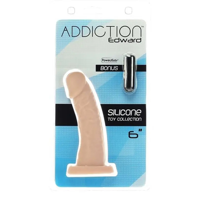 Edward 6in Dong Beige Addiction Discreet Intimate Essentials.