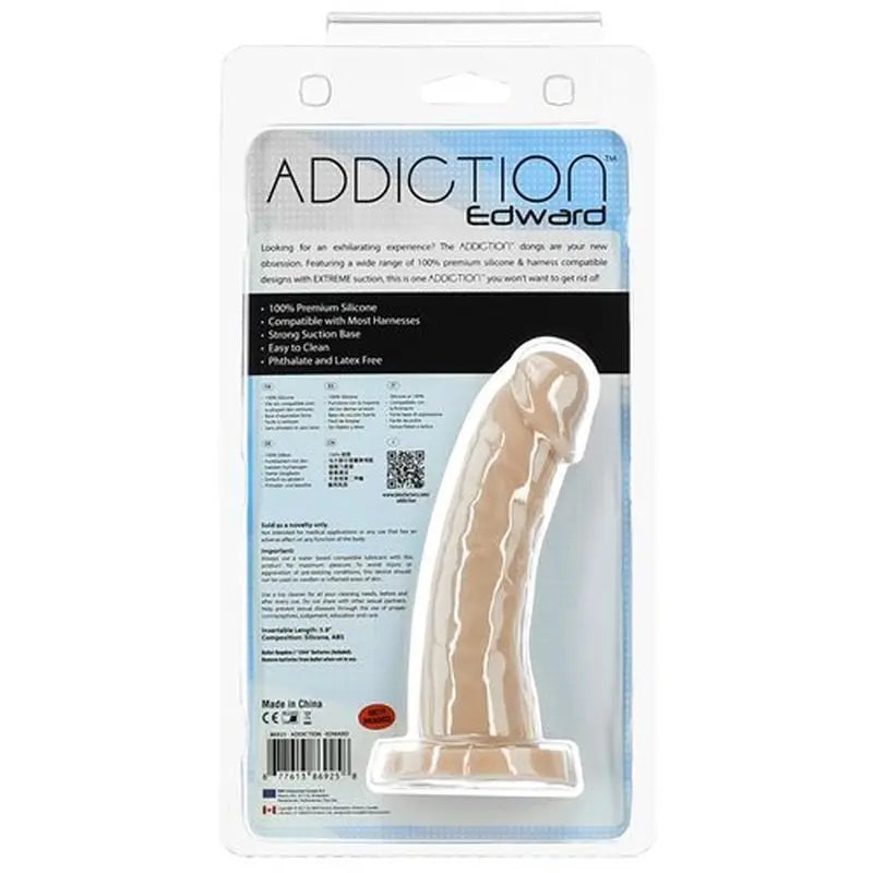 Edward 6in Dong Beige Addiction Discreet Intimate Essentials.