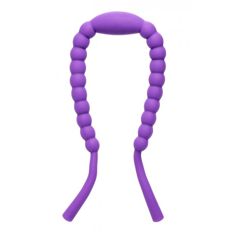 Purple hands free oral enhancer designed to stimulate and expose areas for enhanced pleasure.