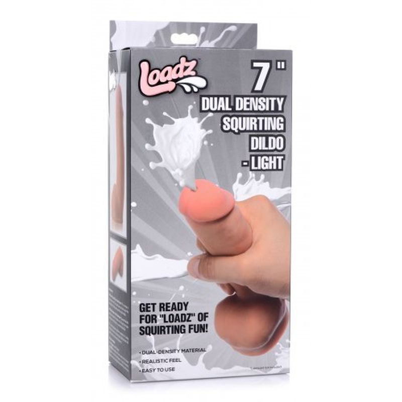 7in Dual Density Squirting Dildo w Balls Reservoir Loadz