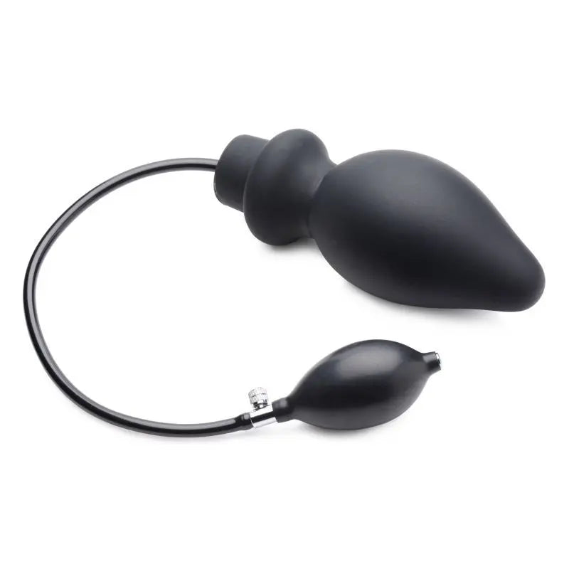 Ass Pand Large Inflatable Silicone Plug Black Master Series Discreet Intimate Essentials.