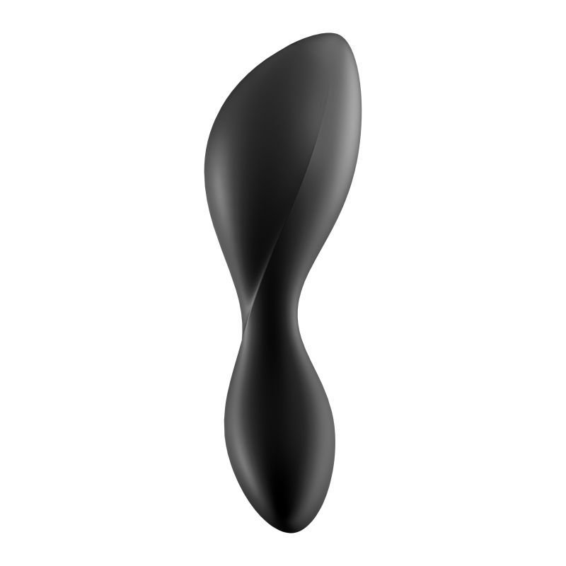 Satisfyer Trendsetter Connect App Vibrating Anal Plug Black - app controlled vibrating anal plug with rounded tip.