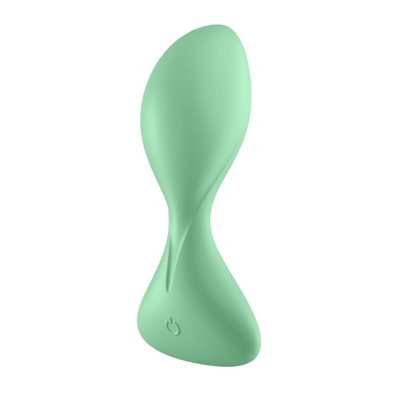 Satisfyer Trendsetter light green app-enabled vibrating anal plug with rounded tip for stimulation.