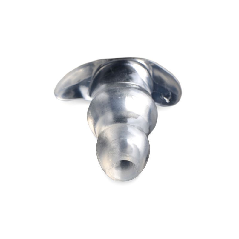 Clear View Hollow Anal Plug - small, clear TPE material, designed for anal pleasure and visual enjoyment, hollow anal plug.