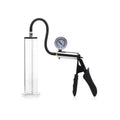 Penis pump kit with 2 inch cylinder featuring a pressure gauge and flexible hose for easy use.