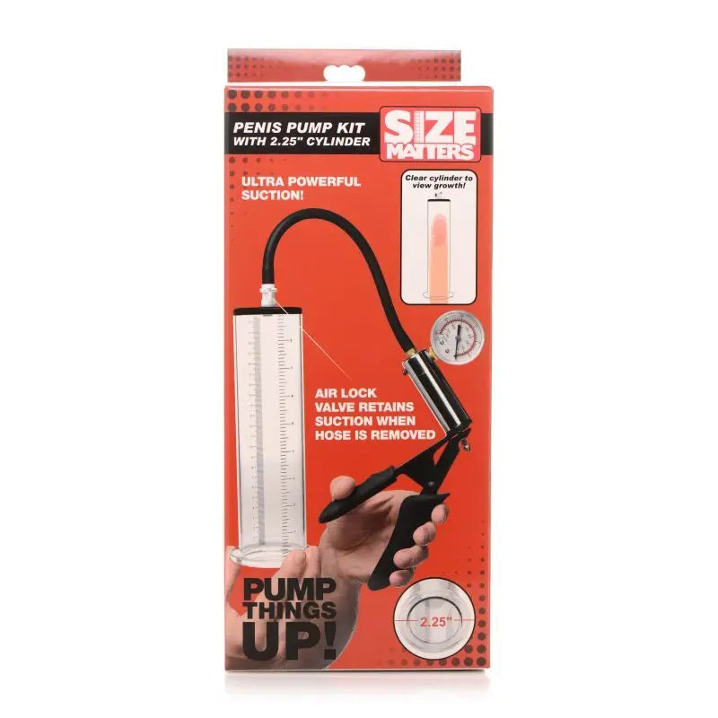 Penis Pump Kit with 2.25" Cylinder Size Matters Discreet Intimate Essentials.