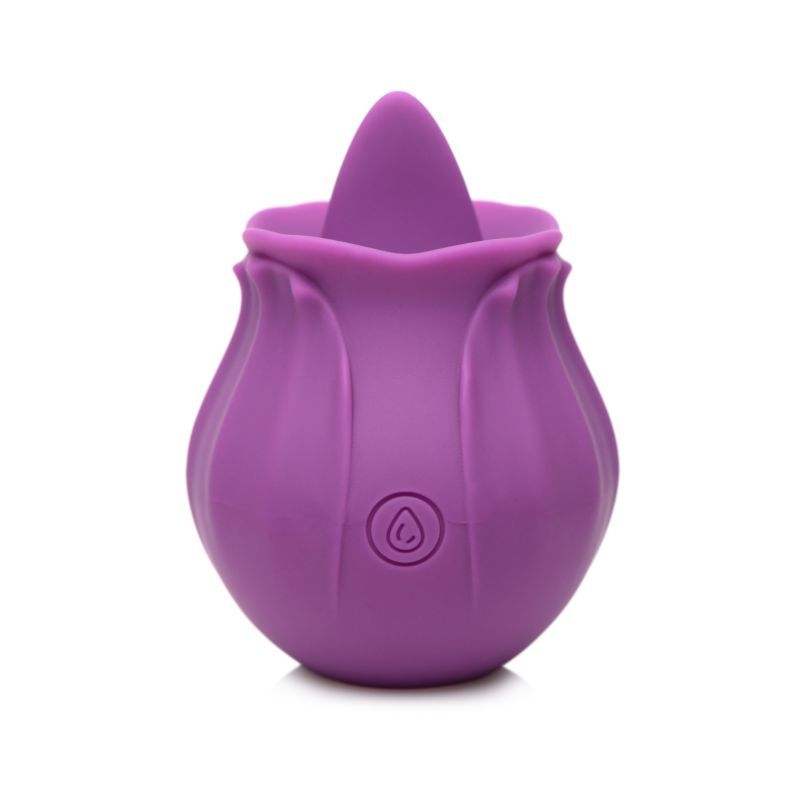 Bloomgasm Wild Violet silicone clit stimulator, violet-shaped clit flicker for enhanced pleasure.