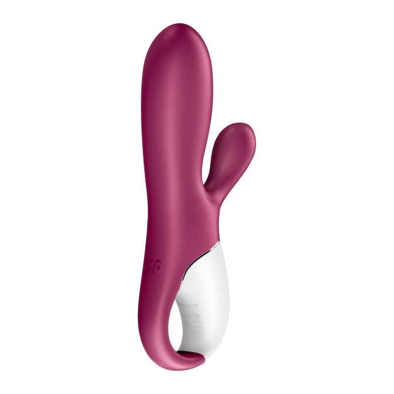 Satisfyer Hot Bunny Connect App Warming Vibrator, app-controlled warming vibrator with dual stimulation features.
