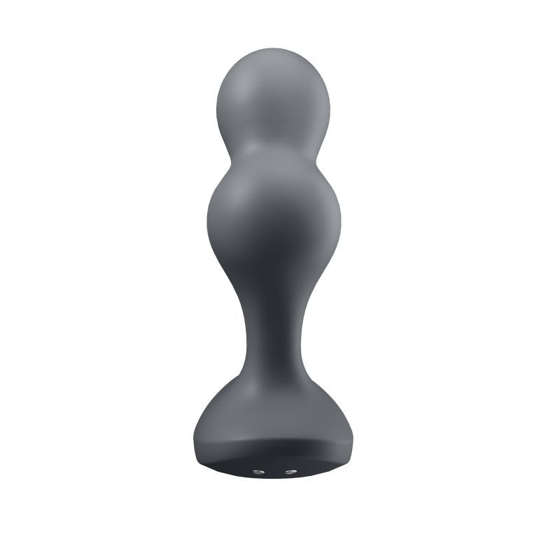 Satisfyer Deep Diver vibrating anal plug in grey, an app compatible vibrating anal plug with innovative design.