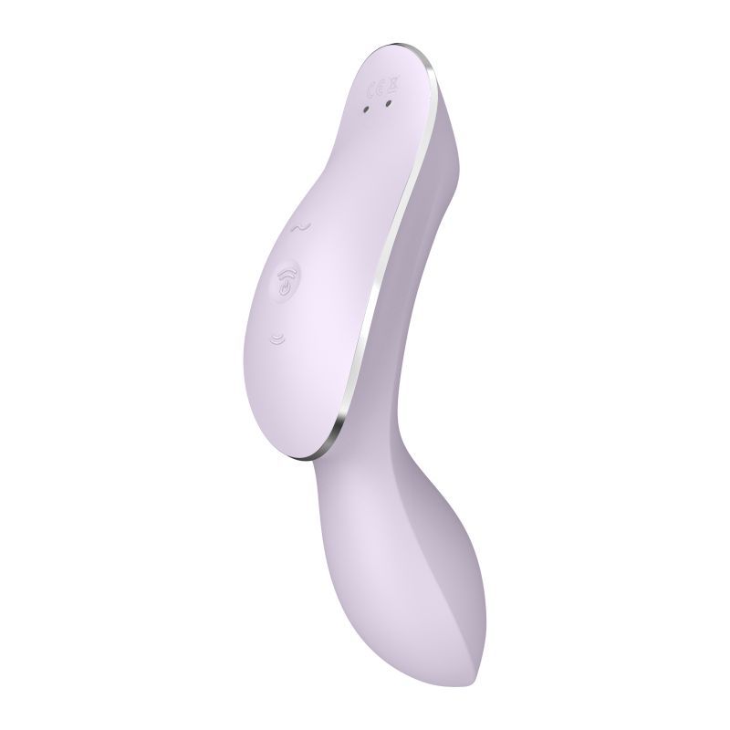 Satisfyer Curvy Trinity 2 Insertable Air Pulse Vibrator in violet, featuring air pulse technology and ergonomic design.