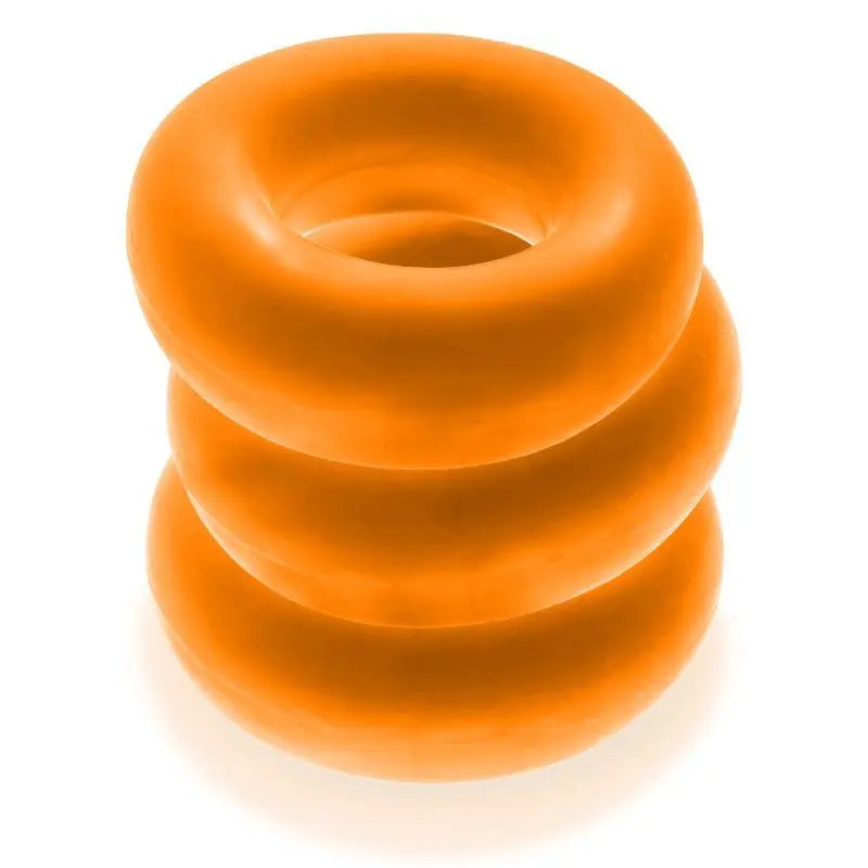 Affordable quality Fat Willy 3 Pc Jumbo Cockrings Orange  from OxBalls by Discreet Intimate Essentials with Discreet Delivery 