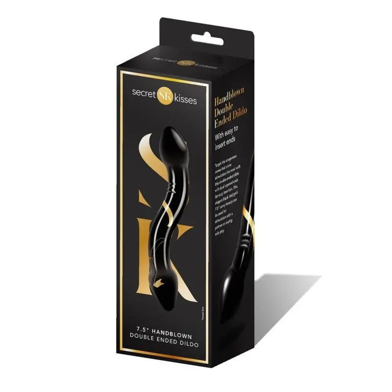 Secret Kisses Handblown Double Ended Dildo 7.5in Secret Kisses Discreet Intimate Essentials.
