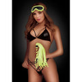 Glow In The Dark Deluxe 3 Pc Play Set featuring a model in a stunning black outfit with neon accessories.