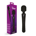 Viben Obsession Rechargeable Wand Massager Black with smooth silicone head and powerful motor, essential for intimate experiences.