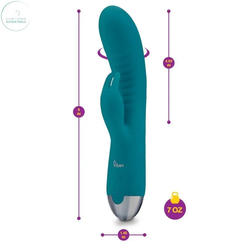 Affordable quality Viben Alluring Come Hither Rabbit Vibe Ocean  from Viben by Discreet Intimate Essentials with Discreet Delivery 