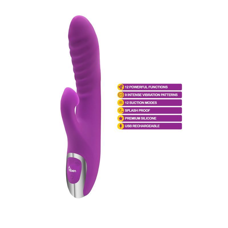 Viben Frenzy Suction Rabbit Vibe Berry with 12 powerful functions and 9 intense vibration patterns