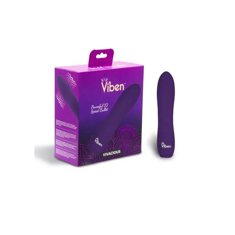 Viben Vivacious Rumble Motor Rechargeable Bullet Violet Viben Discreet Intimate Essentials.