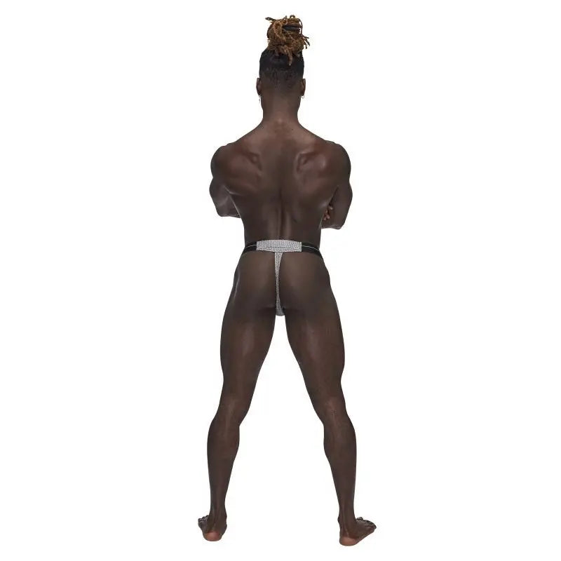 Male Power Sexagon Micro V Thong Grey Male Power Discreet Intimate Essentials.