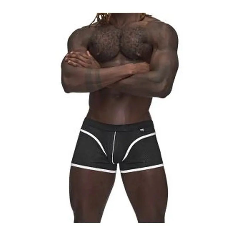 Male Power Sport Mesh Mini Short Black Male Power Discreet Intimate Essentials.