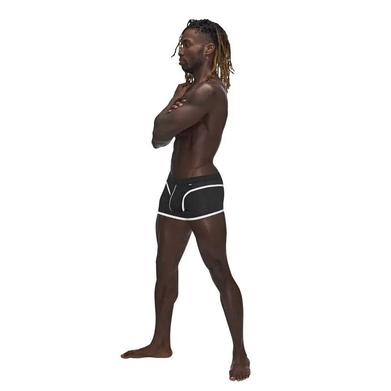 Male Power Sport Mesh Mini Short Black Male Power Discreet Intimate Essentials.