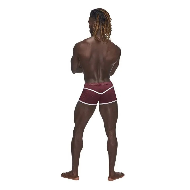 Male Power Sport Mesh Mini Short Burgundy Male Power Discreet Intimate Essentials.