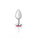 Cheeky Charms Silver Metal  Butt Plug w Heart Pink Jewel Small Cheeky Charms Discreet Intimate Essentials.