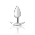 Cheeky Charms silver anchor butt plug kit with interchangeable clear and pink gems for stylish anal play.