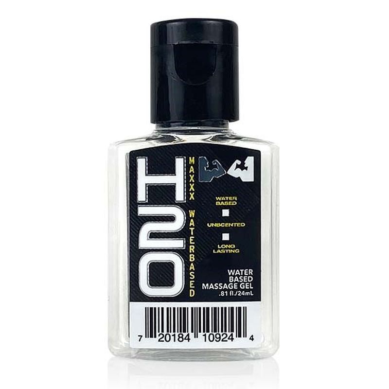 H2O MAXXX Lubricant Gel Travel Size 24ml bottle for intimate essentials, long-lasting water-based formula.