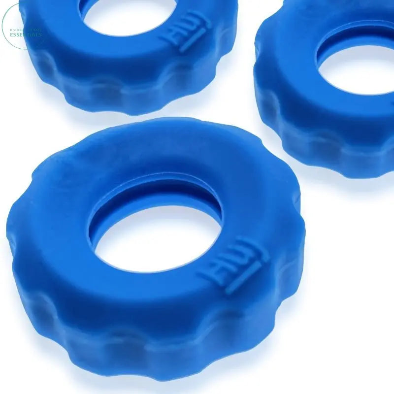 Affordable quality Super Hunkyjunk 3 Pc Cockrings Teal Ice  from Hunkyjunk by Discreet Intimate Essentials with Discreet Delivery 