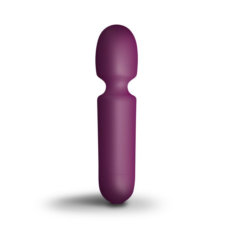 SugarBoo Playful Passion discreet wand vibrator in burgundy color with a smooth, sleek design.