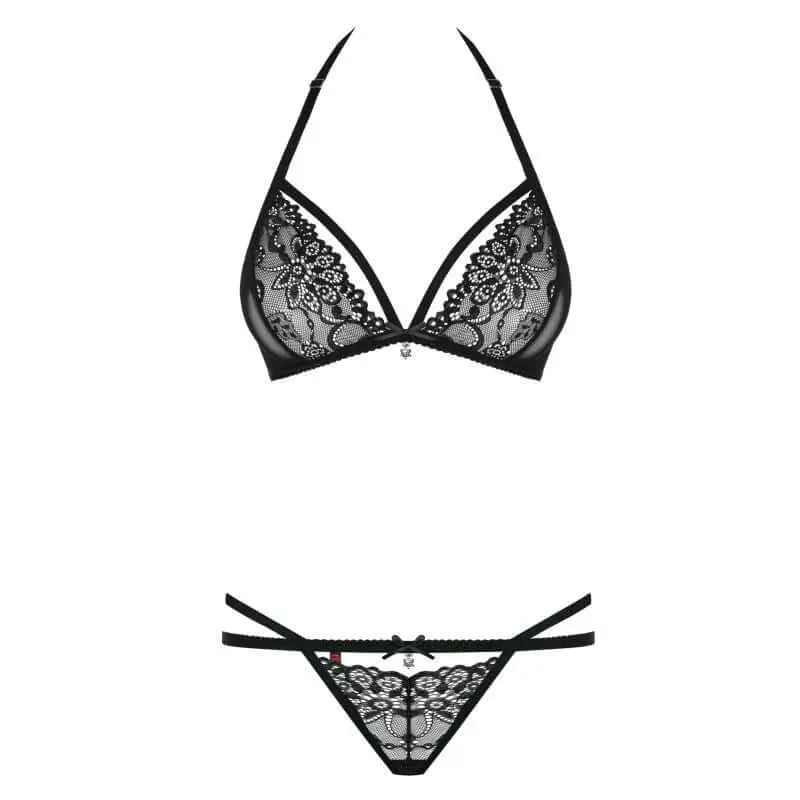 2 Pc Set 838 Black Obsessive Discreet Intimate Essentials.