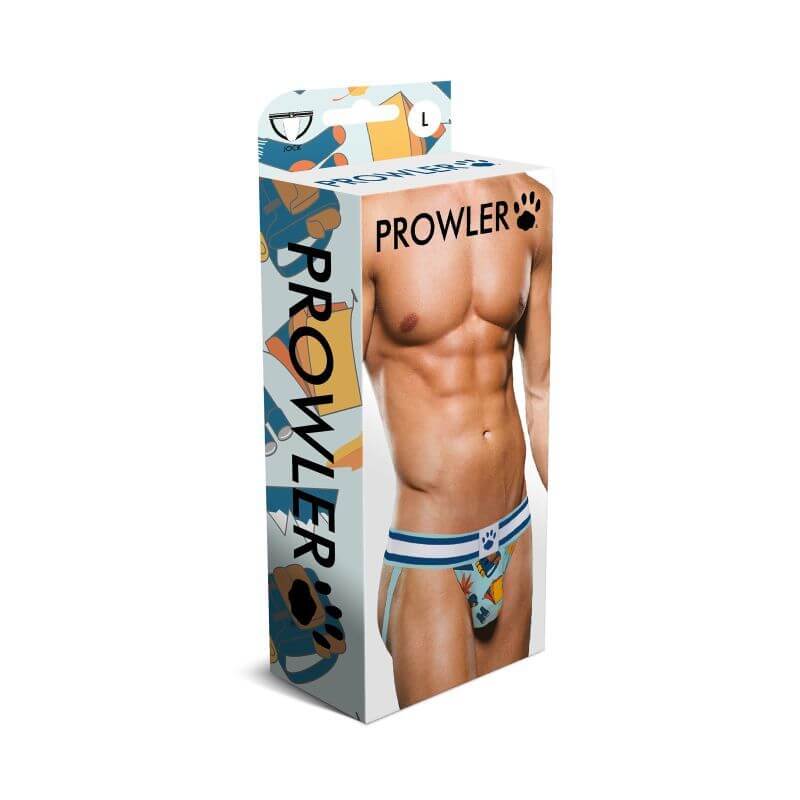 Prowler Autumn Jock Strap packaging showcasing masculine design and fall motifs. Perfect for style and comfort.