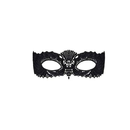 A700 Black Mask with Ribbon Tie Obsessive Discreet Intimate Essentials.