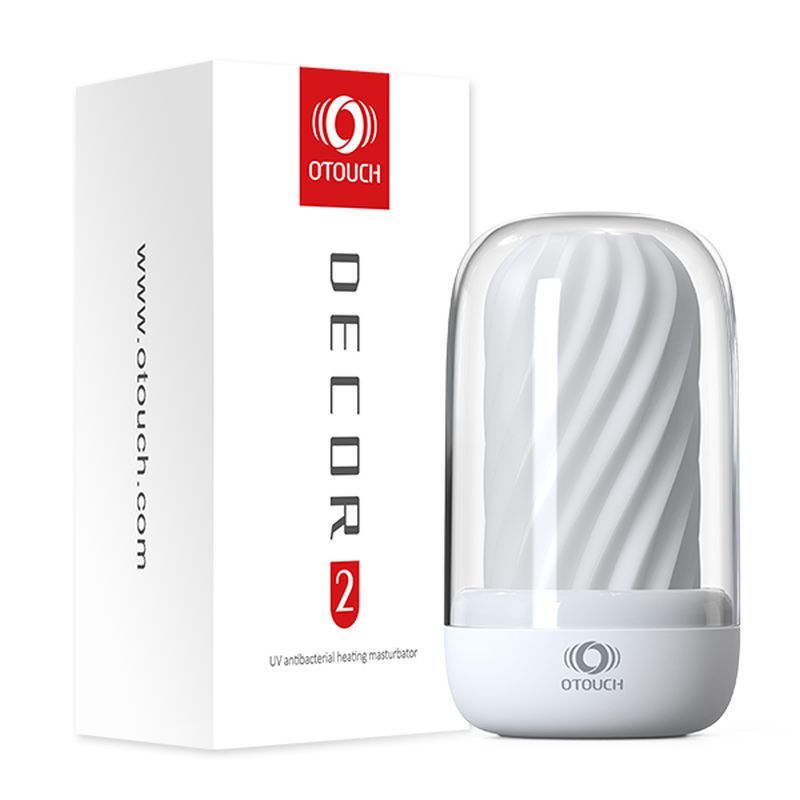 heated male masturbator with UV sterilization in a sleek package design.
