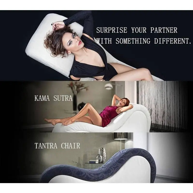 Kama Sutra Mebon Chaise Love Lounge Leather Black Daytona Discreet Intimate Essentials.
