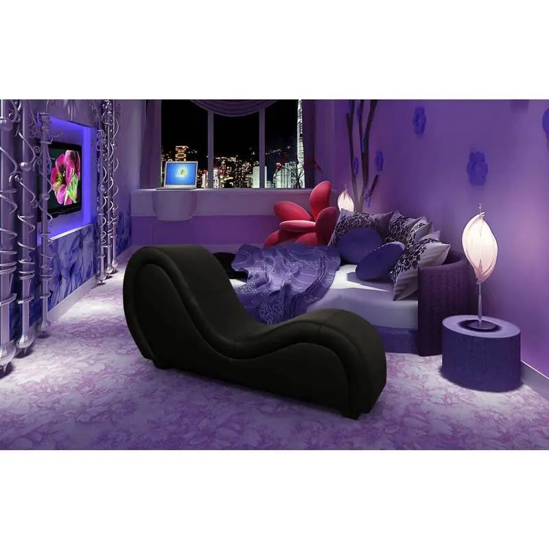 Kama Sutra Mebon Chaise Love Lounge Leather Black Daytona Discreet Intimate Essentials.