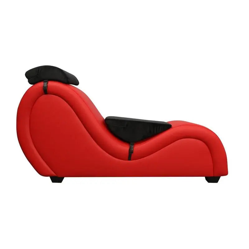 Kama Sutra Mebon Chaise Love Lounge Red w Black Pillows Daytona Discreet Intimate Essentials.