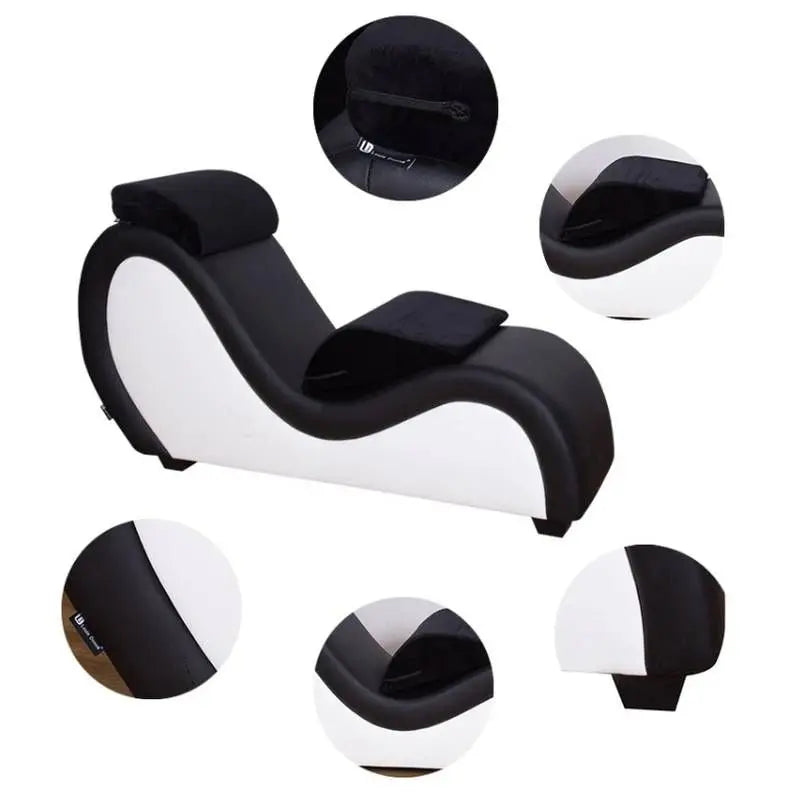 Kama Sutra Mebon Chaise Love Lounge Red w Black Pillows Daytona Discreet Intimate Essentials.