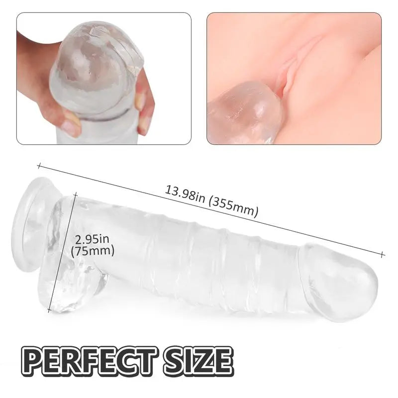 Denny Dong w Balls Clear XXL S-Hande Discreet Intimate Essentials.